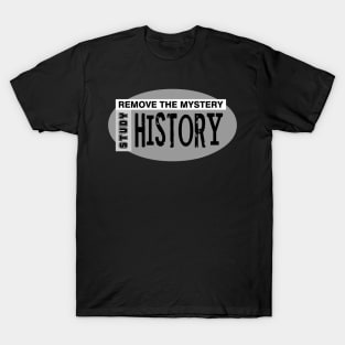 Remove Mystery History Gray Oval T-Shirt
